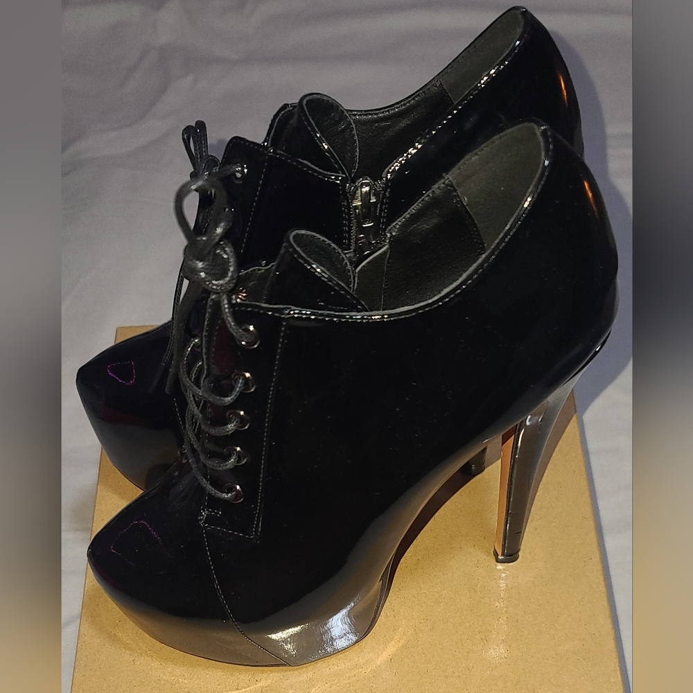 Elegant Black Patent Leather Heels